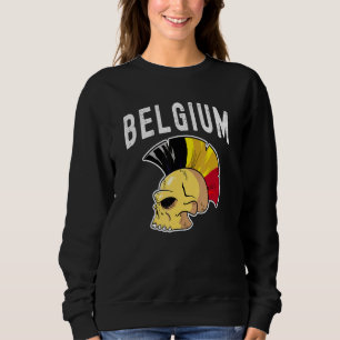 Sweatshirt Belgique Ultras Mohawk Skull Équipe Nationale Supp