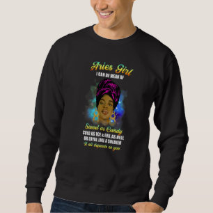 Sweatshirt Bélier Fille Afro Noire Horoscope Zodiaque Mars Av