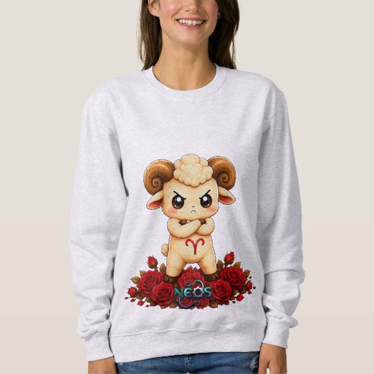 Sweatshirt Bélier Néos Kawaii Zodiaque (Devant)