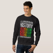 Sweatshirt Believe Achieve Succeed Black History Month Proud  (Devant entier)