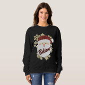 Sweatshirt Believe Christmas Santa Hat Leopard Snowflake Grap (Devant entier)