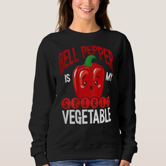 Sweatshirt Bell Pepper Is My Spirit Vegetable Backprint Veget (Devant)