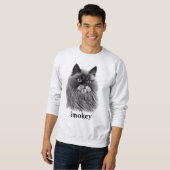 Sweatshirt Belle chatte persane avec nom facultatif (Devant entier)