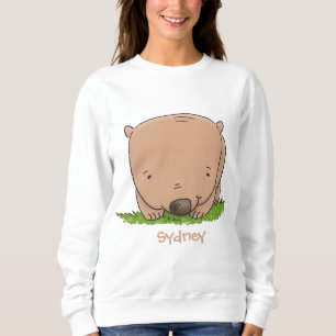 Sweatshirt Belle illustration de dessin animé de bébé wombat
