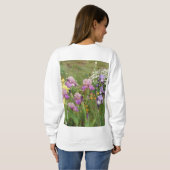 Sweatshirt Belle Iris Fleur violet Fleur Photo (Dos entier)