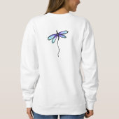 Sweatshirt Belle libellule, l'art abstrait à porter (Dos)