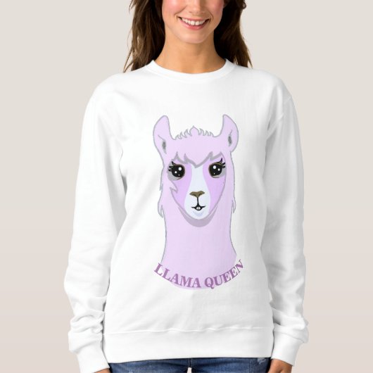 Sweatshirt Belle Llama Queen (Devant)