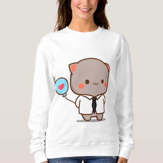 Sweatshirt Belle Teddy Rose Filles tendance (Devant)