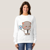 Sweatshirt Belle Teddy Rose Filles tendance (Devant entier)