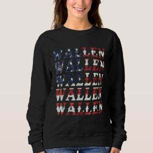 Sweatshirt Belle Wallen American Drapeau Rouge Blanc Bleu Mer