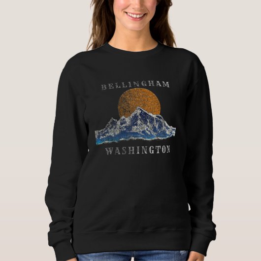 Sweatshirt Bellingham Washington Mountain Sunset Scene (Devant)