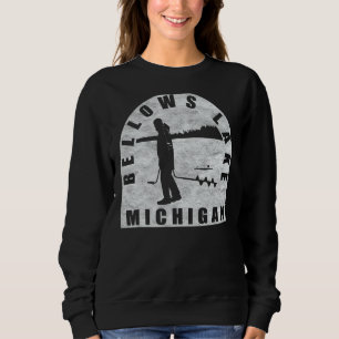 Sweatshirt Bellows Lake Ice Fishing Michigan