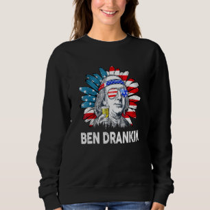 Sweatshirt Ben Drankin 4 juillet Benjamin Franklin Hommes Fem