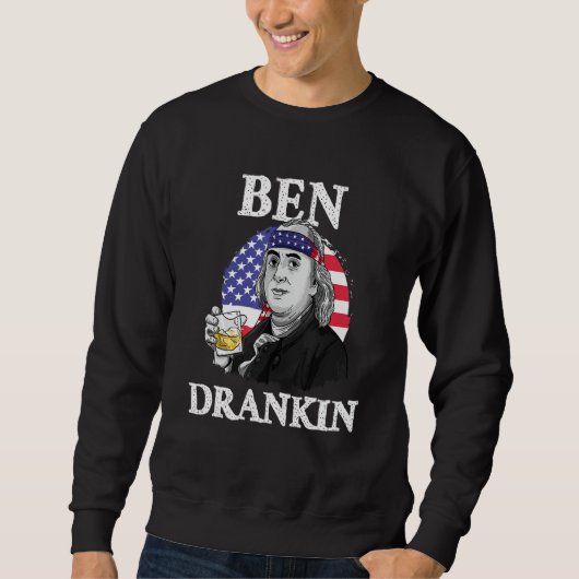 Sweatshirt Ben Drankin  American Flag 4th Of July Tee (Devant)