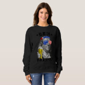 Sweatshirt Ben Drankin Benjamin Franklin Drink Bière 4e De J (Devant entier)