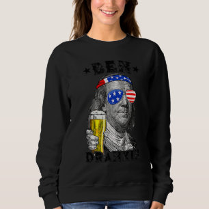 Sweatshirt Ben Drankin Benjamin Franklin Drink Bière 4e De J