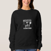 Sweatshirt Benchpress comme Thérapie Gym Devis Powerlifter (Devant)