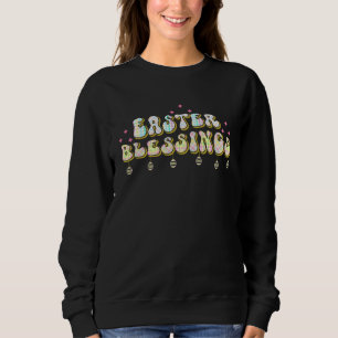 Sweatshirt Bénédiction de Pâques Buffalo Plaid Rétro Groovy P