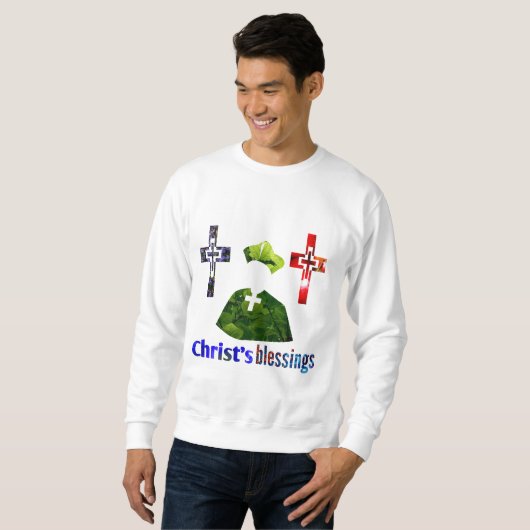 Sweatshirt Bénédiction du Christ (Devant entier)