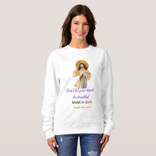 Sweatshirt Bénédictions de Jésus (Devant entier)