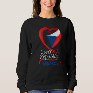Sweatshirt Benesov République Tchèque Drapeau Cardiaque Lion