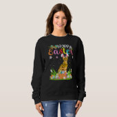 Sweatshirt Bengale Chat Bunny Oeuf Chasse Bengale Chat Joyeux (Devant entier)