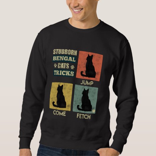 Sweatshirt Bengale Chats STUBBNER BENGAL CHAÎNES TRICKS Funny (Devant)