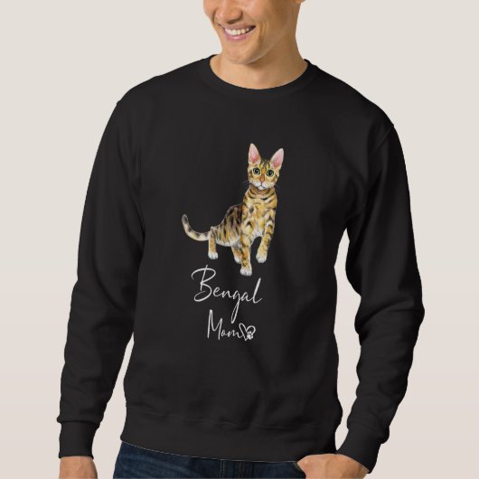 Sweatshirt Bengale Maman mignonne Chat Mère Kitty Fille Benga (Devant)