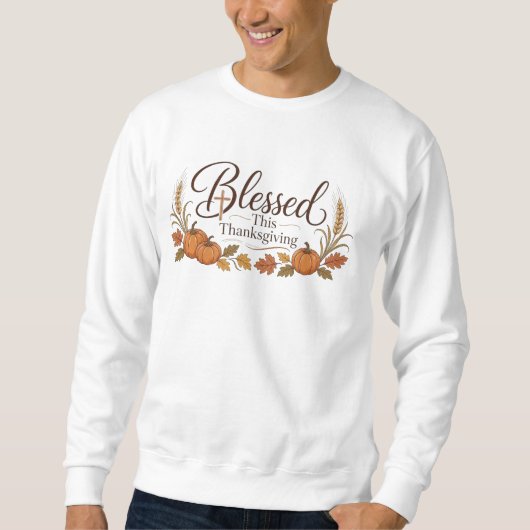 Sweatshirt Béni ce jour d'action de grâce (Devant)