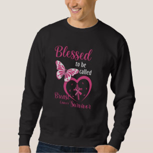 Sweatshirt Béni D'Être Appelé Cancer Du Sein Survivant Foi