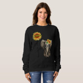 Sweatshirt Béni D'Être Appelé Grand-Mère Hippie Elephant Moth (Devant entier)