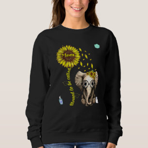 Sweatshirt Béni D'Être Appelé Maman Tournesol Elephant Graphi