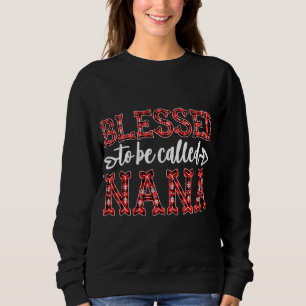 Sweatshirt Béni D'Être Appelé Nana Red Plaid Noël Déco
