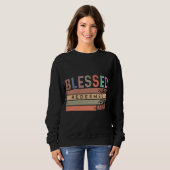 Sweatshirt Béni, Miséricorde, Racheté, Aimé et Culte (Devant entier)