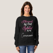 Sweatshirt Béni Par Dieu Mal Porté Par Mon Commando Design (Devant entier)