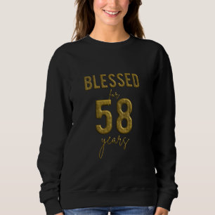Sweatshirt Béni Pour 58 Ans 58e Anniversaire Noël W