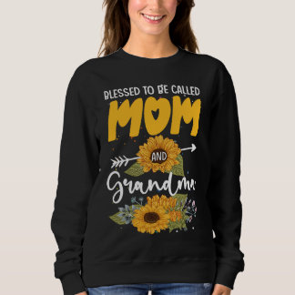 Sweatshirt Bénie d'être appelée maman et grand-mère Tournesol