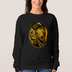 Sweatshirt Benjamin Franklin Money Gangster Esthétique Edgy S