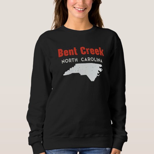 Sweatshirt Bent Creek and Hildebran North Carolina USA State  (Devant)