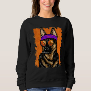 Sweatshirt Berger Allemand Avec Lunettes De Soleil Costume Ha