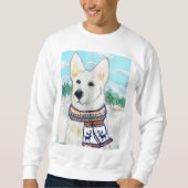 Sweatshirt Berger allemand blanc (Devant)