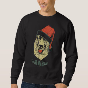 Sweatshirt Berger Allemand Dans Un Chapeau De Père Noël Pour