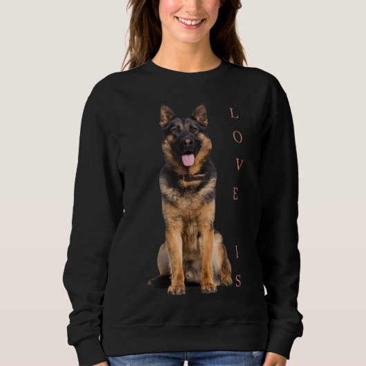 Sweatshirt Berger allemand Shepard Chien Maman Papa Aimer Ani (Devant)