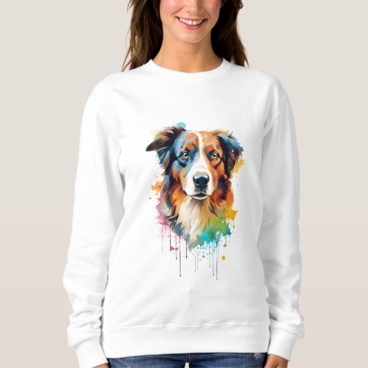 Sweatshirt Berger australien vibrant et coloré (Devant)