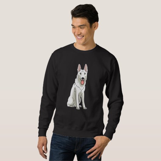 Sweatshirt Berger suisse blanc (Devant entier)