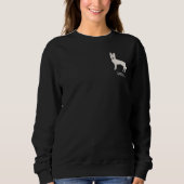 Sweatshirt Berger Suisse Blanc GSD avec texte personnalisé (Devant)