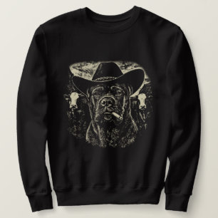 Sweatshirt Bergère Cane Corso Graphique Occidental Cow-boy Ch