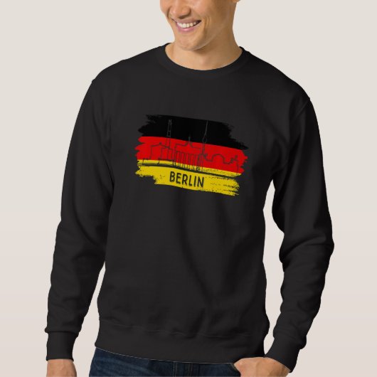 Sweatshirt Berlin Allemagne Drapeau Deutsche Flagge Deutschla (Devant)