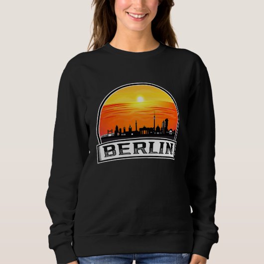 Sweatshirt Berlin Germany Sunset Skyline (Devant)