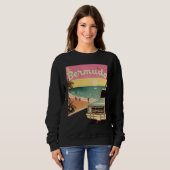 Sweatshirt Bermuda Retro Beach Vacation Graphics Bermuda Surf (Devant entier)